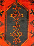 27467-Hamadan Hand-Knotted/Handmade Persian Rug/Carpet Tribal/Nomadic Authentic/ Size: 10'1" x 3'5"/307cm x 104cm