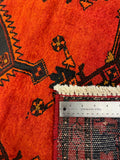 27467-Hamadan Hand-Knotted/Handmade Persian Rug/Carpet Tribal/Nomadic Authentic/ Size: 10'1" x 3'5"/307cm x 104cm