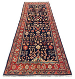 27470-Hamadan Hand-Knotted/Handmade Persian Rug/Carpet Tribal/Nomadic Authentic/ Size: 10'4" x 3'6"/320cm x 107cm