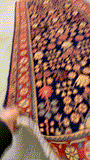 27470-Hamadan Hand-Knotted/Handmade Persian Rug/Carpet Tribal/Nomadic Authentic/ Size: 10'4" x 3'6"/320cm x 107cm