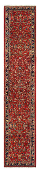 27231-Sarough Hand-Knotted/Handmade Persian Rug/Carpet Traditional Authentic/ Size: 13'3"x 2'7"/405cm x 80cm