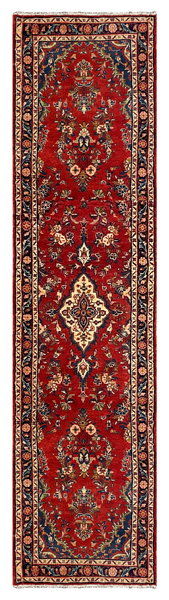 27312-Sarough Hand-Knotted/Handmade Persian Rug/Carpet Traditional Authentic/ Size:  11'3"x 2'7"/342cm x 80cm