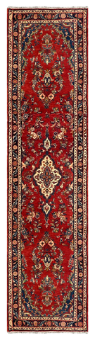 27312-Sarough Hand-Knotted/Handmade Persian Rug/Carpet Traditional Authentic/ Size:  11'3"x 2'7"/342cm x 80cm