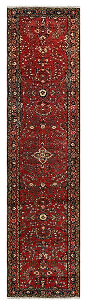 27361-Sarough Hand-Knotted/Handmade Persian Rug/Carpet Traditional Authentic/ Size: 12'3"x 2'7"/373cm x 80cm