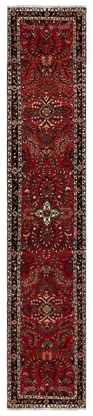 27362-Sarough Hand-Knotted/Handmade Persian Rug/Carpet Traditional Authentic/ Size: 13'11"x 2'7"/423cm x 80cm