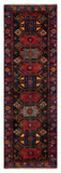 27448-Hamadan Hand-Knotted/Handmade Persian Rug/Carpet Tribal/Nomadic Authentic/ Size: 9'7" x 3'1"/292cm x 94cm