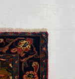 27452-Hamadan Hand-Knotted/Handmade Persian Rug/Carpet Tribal/Nomadic Authentic/ Size: 9'4" x 3'6"/284cm x 107cm