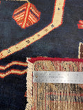 27445-Hamadan Hand-Knotted/Handmade Persian Rug/Carpet Tribal/Nomadic Authentic/ Size: 9'5" x 3'1"/287cm x 94cm