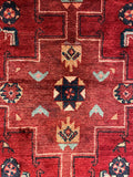 27472-Hamadan Hand-Knotted/Handmade Persian Rug/Carpet Tribal/Nomadic Authentic/ Size: 9'11" x 3'8"/302cm x 112cm