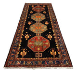 27465-Hamadan Hand-Knotted/Handmade Persian Rug/Carpet Tribal/Nomadic Authentic/ Size: 9'0" x 3'10"/274cm x 117cm
