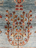 27792-Chobi Ziegler Handmade/Hand-knotted Afghan Rug/Carpet Tribal/Nomadic Authentic/ Size: 9'3" x 2'7" / 282cm x 79cm