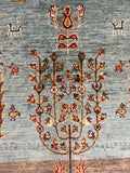 27791-Chobi Ziegler Handmade/Hand-knotted Afghan Rug/Carpet Tribal/Nomadic Authentic/ Size: 9'3" x 2'7" / 282cm x 79cm