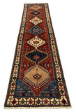 27347-Yalameh Hand-Knotted/Handmade Persian Rug/Carpet Tribal/Nomadic Authentic/ Size: 10'5" x 2'7"/318cm x 80cm