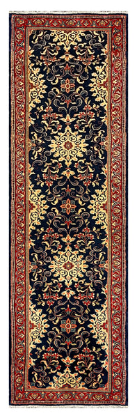 27354-Sarough Hand-Knotted/Handmade Persian Rug/Carpet Traditional Authentic/ Size: 10'10"x 2'9"/330cm x 83cm