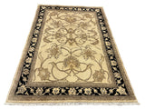 27238-Sarough Hand-Knotted/Handmade Persian Rug/Carpet Traditional Authentic/ Size: 6'4"x 4'2"/192cm x 128cm