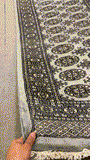27619-Bokhara Hand-Knotted/Handmade Pakistani Rug/Carpet Tribal/Nomadic Authentic/ Size: 9'8" x 2'6"/295cm ×76cm
