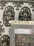 27619-Bokhara Hand-Knotted/Handmade Pakistani Rug/Carpet Tribal/Nomadic Authentic/ Size: 9'8" x 2'6"/295cm ×76cm