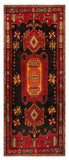 27429-Hamadan Hand-Knotted/Handmade Persian Rug/Carpet Tribal/Nomadic Authentic/ Size: 10'3" x 4'2"/312cm x 127cm