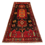 27429-Hamadan Hand-Knotted/Handmade Persian Rug/Carpet Tribal/Nomadic Authentic/ Size: 10'3" x 4'2"/312cm x 127cm