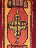 27429-Hamadan Hand-Knotted/Handmade Persian Rug/Carpet Tribal/Nomadic Authentic/ Size: 10'3" x 4'2"/312cm x 127cm
