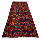27446-Hamadan Hand-Knotted/Handmade Persian Rug/Carpet Tribal/Nomadic Authentic/ Size: 8'8" x 3'6"/264cm x 107cm