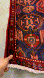 27446-Hamadan Hand-Knotted/Handmade Persian Rug/Carpet Tribal/Nomadic Authentic/ Size: 8'8" x 3'6"/264cm x 107cm