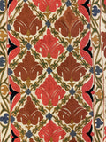 27934- Table Decor Cloth /Fine Hand-Printed/Afghan /Cotton base/wool+ Cotton pile /Modern/Nomadic Authentic/Size: 5'2" x 3'6"/157cm x 107cm