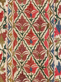 27935- Table Decor Cloth /Fine Hand-Printed/Afghan /Cotton base/wool+ Cotton pile /Modern/Nomadic Authentic/Size: 5'2" x 3'6"/157cm x 107cm