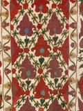 27936- Table Decor Cloth /Fine Hand-Printed/Afghan /Cotton base/wool+ Cotton pile /Modern/Nomadic Authentic/Size: 6'6" x 3'3"/198cm x 99cm