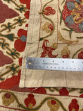 27936- Table Decor Cloth /Fine Hand-Printed/Afghan /Cotton base/wool+ Cotton pile /Modern/Nomadic Authentic/Size: 6'6" x 3'3"/198cm x 99cm