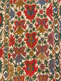 27937- Table Decor Cloth /Fine Hand-Printed/Afghan /Cotton base/wool+ Cotton pile /Modern/Nomadic Authentic/Size: 6'6" x 3'3"/198cm x 99cm