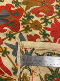 27937- Table Decor Cloth /Fine Hand-Printed/Afghan /Cotton base/wool+ Cotton pile /Modern/Nomadic Authentic/Size: 6'6" x 3'3"/198cm x 99cm