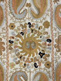27938- Table Decor Cloth /Fine Hand-Printed/Afghan /Cotton base/wool+ Cotton pile /Modern/Nomadic Authentic/Size: 6'6" x 3'3"/198cm x 99cm