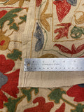 27940- Table Decor Cloth /Fine Hand-Printed/Afghan /Cotton base/wool+ Cotton pile /Modern/Nomadic Authentic/Size: 6'6" x 3'3"/198cm x 99cm