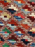 27499 - Kelim Hand-Woven/Flat Weaved/Handmade Afghan Kelim Pillow Cover/Carpet Tribal/Nomadic Authentic/Size: 1'6" x 1'6" /46cm x 46cm