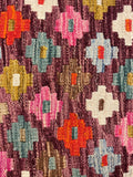 27500- Kelim Hand-Woven/Flat Weaved/Handmade Afghan Kelim Pillow Cover/Carpet Tribal/Nomadic Authentic/Size: 1'6" x 1'6" /46cm x 46cm