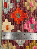 27500- Kelim Hand-Woven/Flat Weaved/Handmade Afghan Kelim Pillow Cover/Carpet Tribal/Nomadic Authentic/Size: 1'6" x 1'6" /46cm x 46cm