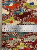 27501- Kelim Hand-Woven/Flat Weaved/Handmade Afghan Kelim Pillow Cover/Carpet Tribal/Nomadic Authentic/Size: 1'6" x 1'6" /46cm x 46cm