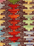 27502- Kelim Hand-Woven/Flat Weaved/Handmade Afghan Kelim Pillow Cover/Carpet Tribal/Nomadic Authentic/Size: 1'6" x 1'6" /46cm x 46cm