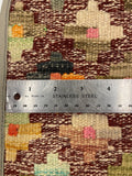 27503- Kelim Hand-Woven/Flat Weaved/Handmade Afghan Kelim Pillow Cover/Carpet Tribal/Nomadic Authentic/Size: 1'6" x 1'6" /46cm x 46cm