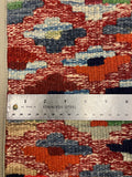 27505- Kelim Hand-Woven/Flat Weaved/Handmade Afghan Kelim Pillow Cover/Carpet Tribal/Nomadic Authentic/Size: 1'6" x 1'6" /46cm x 46cm
