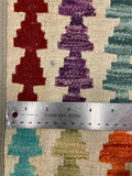 27506- Kelim Hand-Woven/Flat Weaved/Handmade Afghan Kelim Pillow Cover/Carpet Tribal/Nomadic Authentic/Size: 1'6" x 1'6" /46cm x 46cm