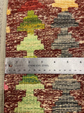 27507- Kelim Hand-Woven/Flat Weaved/Handmade Afghan Kelim Pillow Cover/Carpet Tribal/Nomadic Authentic/Size: 1'6" x 1'6" /46cm x 46cm