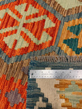 27510- Kelim Hand-Woven/Flat-Weaved/Afghan Kelim/Carpet Modren/Nomadic Authentic/Size: 9'9" x 6'5"/297cm x 196cm