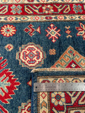 26996-Kazak Hand-Knotted/Handmade Afghan Rug/Carpet Tribal/Nomadic Authentic/ Size: 4'8" x 3'0"