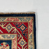 26995-Kazak Hand-Knotted/Handmade Afghan Rug/Carpet Tribal/Nomadic Authentic/ Size: 4'8" x 3'2"
