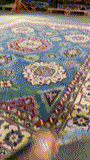 26988-Kazak Hand-Knotted/Handmade Afghan Rug/Carpet Tribal/Nomadic Authentic/ Size: 9'8" x 8'0"