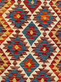 26949- Kelim Hand-Woven/Flat Weaved/Handmade Afghan /Carpet Tribal/Nomadic Authentic/Size: 6'6" x 2'9"
