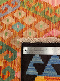 26961- Kelim Hand-Woven/Flat Weaved/Handmade Afghan /Carpet Tribal/Nomadic Authentic/Size: 8'1" x 5'9"