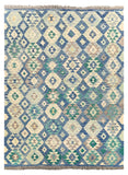 26932- Kelim Hand-Woven/Flat Weaved/Handmade Afghan /Carpet Tribal/Nomadic Authentic/Size: 7'7" x 5'7"